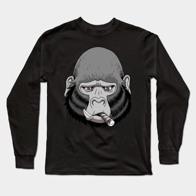 DEPRESSED GORILLA Long Sleeve T-Shirt by pnoid